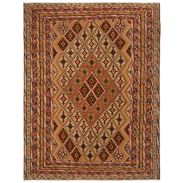 Nimbaft Afghan Rug Beige-Cream 164 x 127 cm
