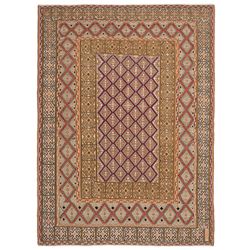Nimbaft Afghan Rug Purple 183 x 140 cm