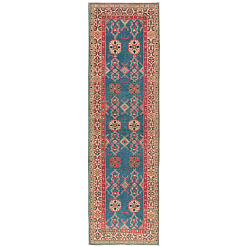 Kazak Rug Blue 284 x 82 cm