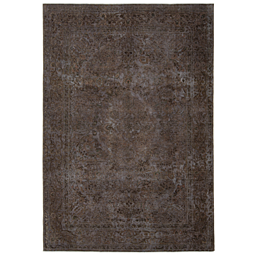 Vintage Relief Rug Brown 298 x 205 cm