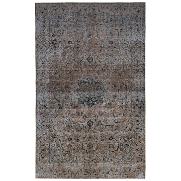 Vintage Relief Rug Brown 395 x 246 cm