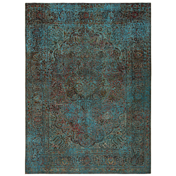 Vintage Relief Rug Turquoise 308 x 228 cm