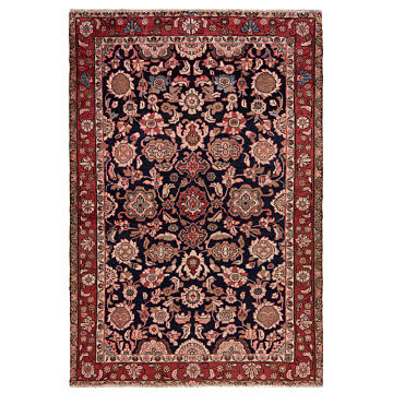Hamedan Persian Rug Black 224 x 144 cm