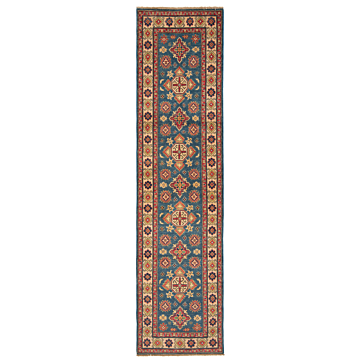 Kazak Rug Blue 298 x 75 cm