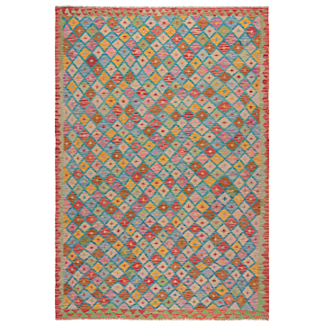 Kilim Afghan Turquoise 294 x 211 cm