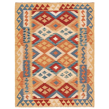 Kilim Afghan Yellow 168 x 132 cm