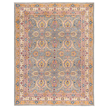 Kazak Rug Gray 390 x 302 cm