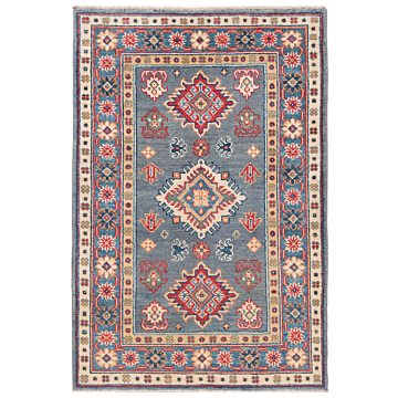 Kazak Rug Gray 117 x 79 cm