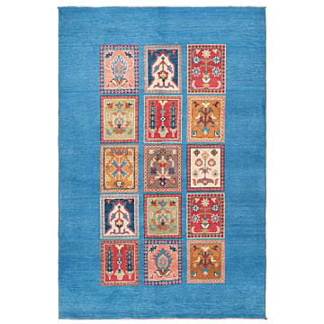 Kazak Rug Blue 180 x 120 cm