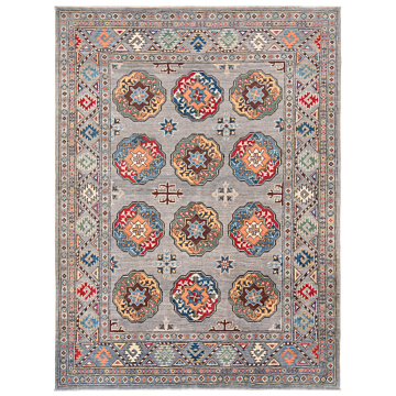 Kazak Rug Gray 194 x 146 cm