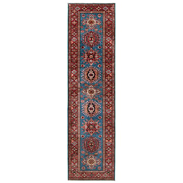 Kazak Fein Rug Blue 300 x 82 cm