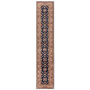 Kazak Fine Rug Blue 402 x 82 cm