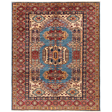 Kazak Fine Rug Blue 182 x 148 cm