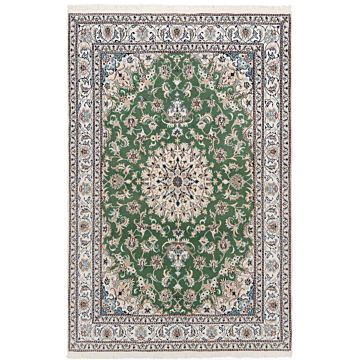 Nain Persian Rug Green 256 x 168 cm