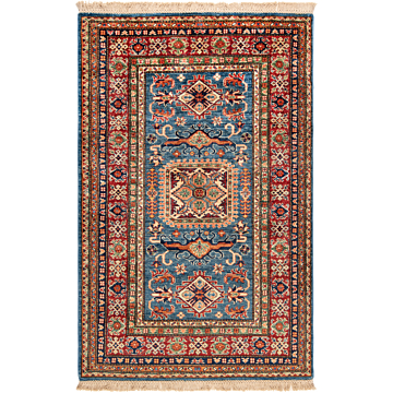 Kazak Rug Blue 159 x 102 cm