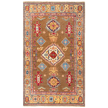 Kazak Rug Brown 158 x 97 cm