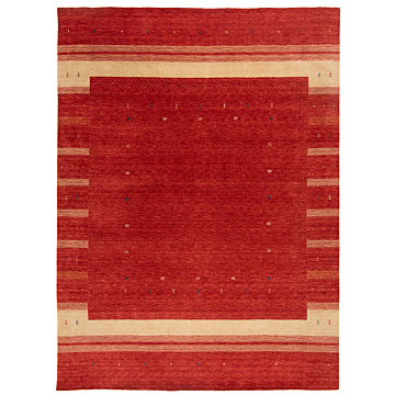 Handloom Rug Red 359 x 271 cm
