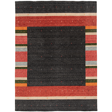Handloom Rug Gray 364 x 270 cm