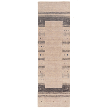 Handloom Rug Beige-Cream 244 x 75 cm