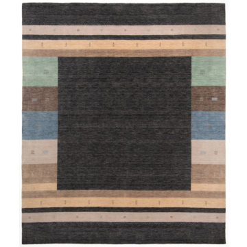 Handloom Rug Gray 300 x 251 cm