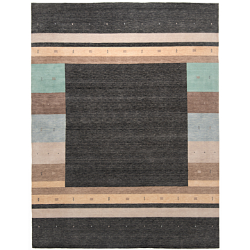 Handloom Rug Gray 360 x 273 cm