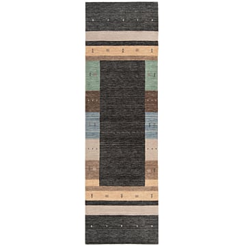 Handloom Rug Gray 249 x 77 cm