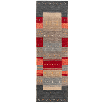 Handloom Rug Gray 239 x 75 cm