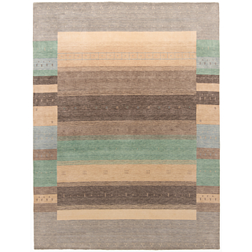 Handloom Rug Gray 364 x 275 cm