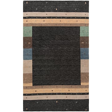 Handloom Rug Black 273 x 164 cm