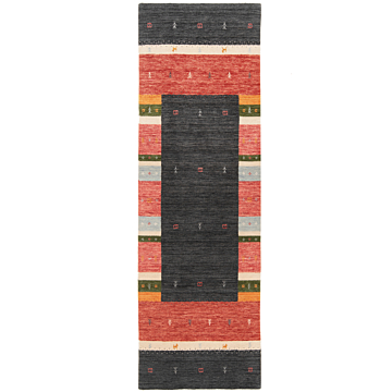 Handloom Rug Gray 240 x 76 cm