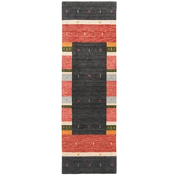 Handloom Rug Gray 240 x 76 cm