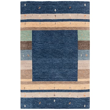 Handloom Rug Blue 174 x 115 cm