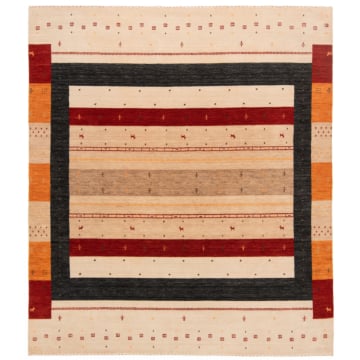 Handloom Rug Beige-Cream 236 x 205 cm