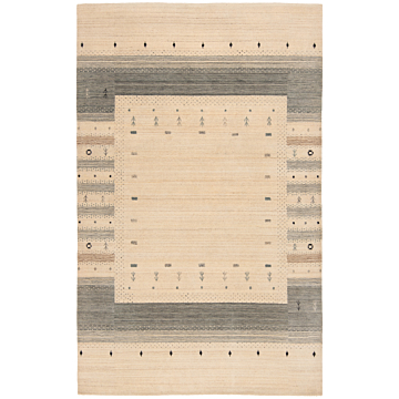Handloom Rug Beige-Cream 246 x 154 cm