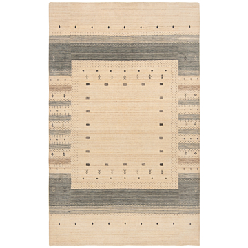 Handloom Rug Beige-Cream 244 x 151 cm