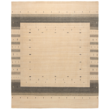 Handloom Rug Beige-Cream 297 x 242 cm