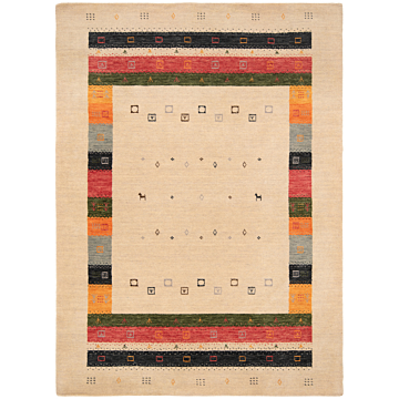 Handloom Rug Beige-Cream 199 x 143 cm