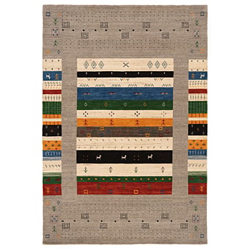 Handloom Rug Gray 180 x 122 cm