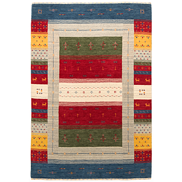 Handloom Rug Multicolor 202 x 142 cm