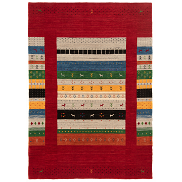 Handloom Rug Red 199 x 140 cm