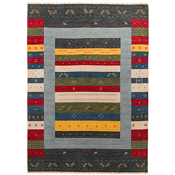 Handloom Rug Multicolor 204 x 143 cm