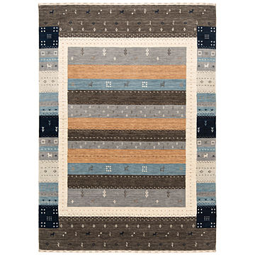 Handloom Rug Multicolor 205 x 145 cm