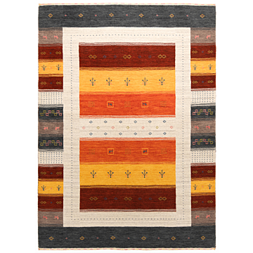 Handloom Rug Multicolor 203 x 144 cm