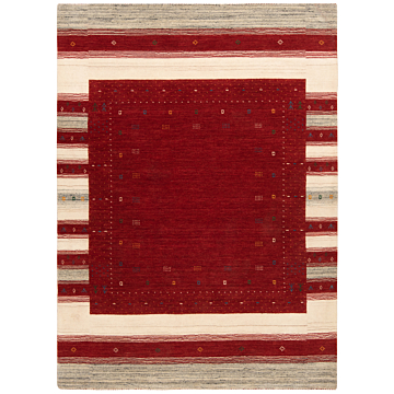 Handloom Rug Red 198 x 145 cm