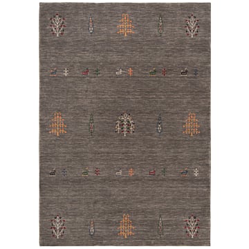 Handloom Rug Gray 199 x 142 cm