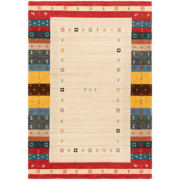 Handloom Rug Beige-Cream 200 x 141 cm