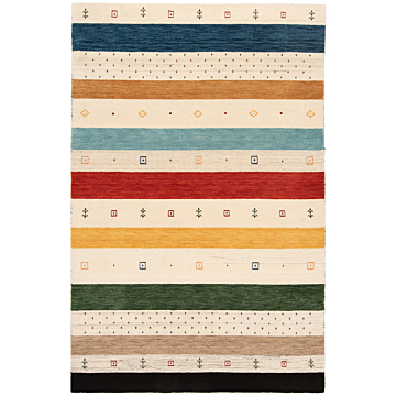 Handloom Rug Multicolor 209 x 136 cm