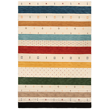Handloom Rug Beige-Cream 210 x 137 cm