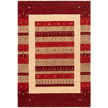 Handloom Rug Red 201 x 141 cm