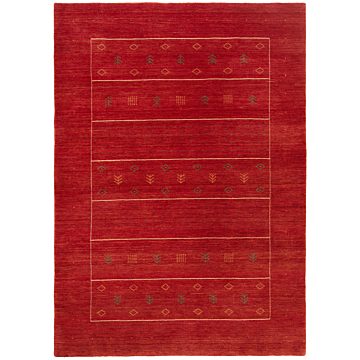 Handloom Rug Red 197 x 143 cm